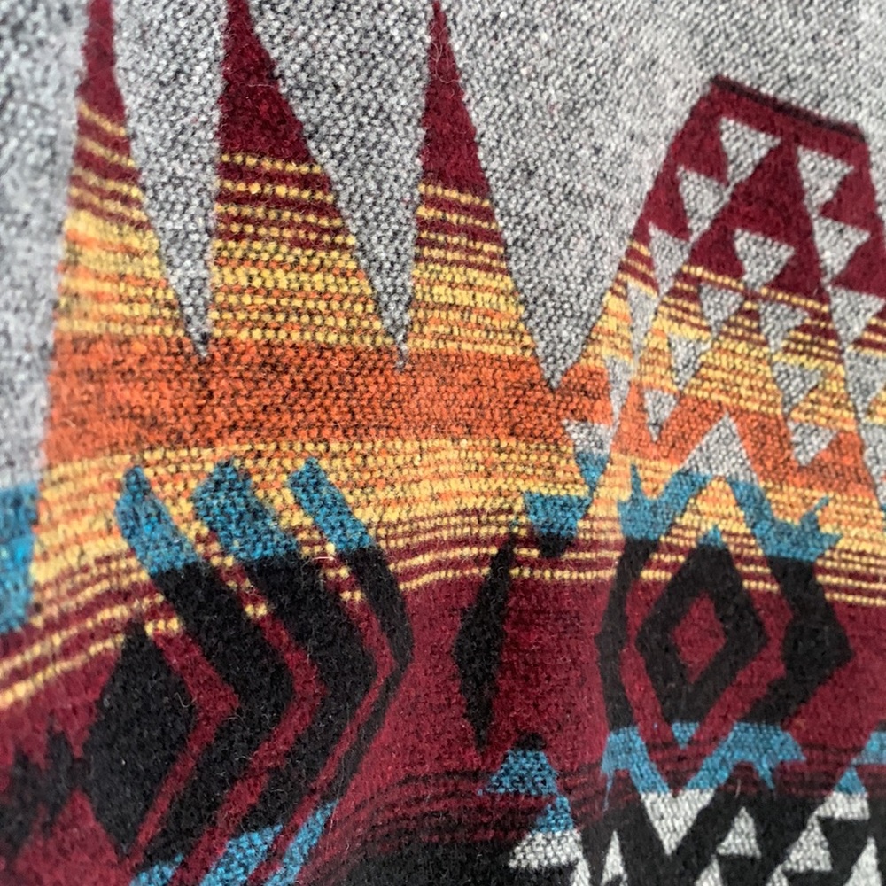 Southwestern style Wool blanket coat- handmade in 🍁 canada. Earth Eco Style. - Picture 7 of 8